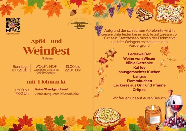 Apfel- und Weinfest Gahlenz